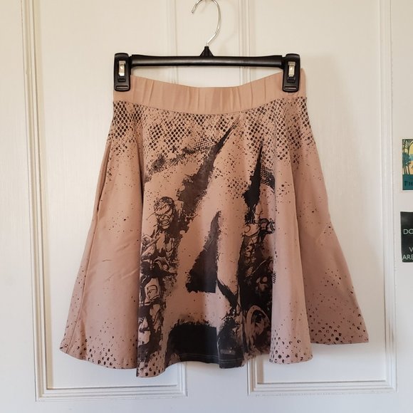 ThinkGeek exclusive womens SMALL Marvel Avengers Assemble skater skirt pockets - Picture 4 of 10